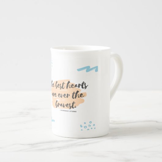 "Het beste hart..." Bone China Mok (Voorkant rechts)