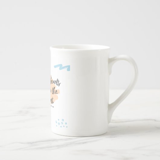 "Het beste hart..." Bone China Mok (Rechts)