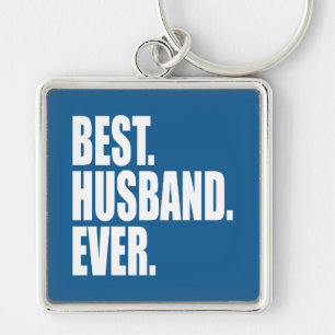 Het beste. Husband. Ooit. (blauw) Sleutelhanger