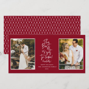 Het beste is nog 2 foto's. feestdagenkaart