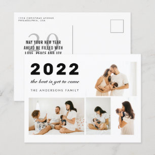 Het beste is nog maar nieuwjaar 4 Foto Holiday Briefkaart