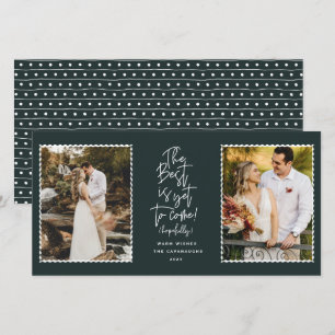 Het beste is nog maar twee foto-feestdagen. feestdagenkaart