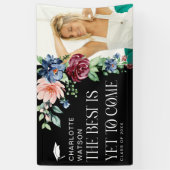 Het beste is nog te komen Floral Afstuderen Spandoek (Verticaal)