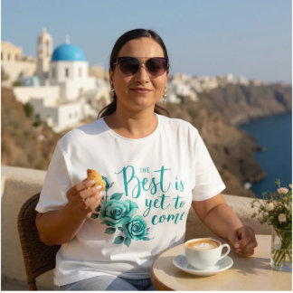 Het beste is nog te komen vrouwen plus grootte grote maat t-shirt