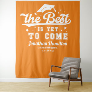 Het Beste Komt Nog Oranje Grad Party Achtergrond Wandkleed