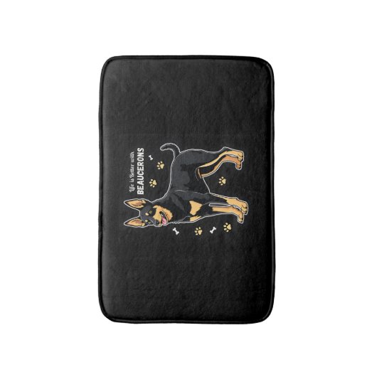 Het beste leven met Beauce Sheepdog Tanktop Badmat (Voorkant Verticaal)