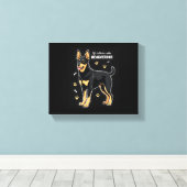 Het beste leven met Beauce Sheepdog Tanktop Canvas Afdruk (Insitu (Houten vloer))