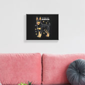 Het beste leven met Beauce Sheepdog Tanktop Canvas Afdruk (Insitu (Woonkamer))