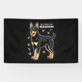 Het beste leven met Beauce Sheepdog Tanktop Spandoek (Horizontaal)