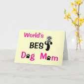 Het beste Mamma van de Hond Kaart (Gele Bloem)