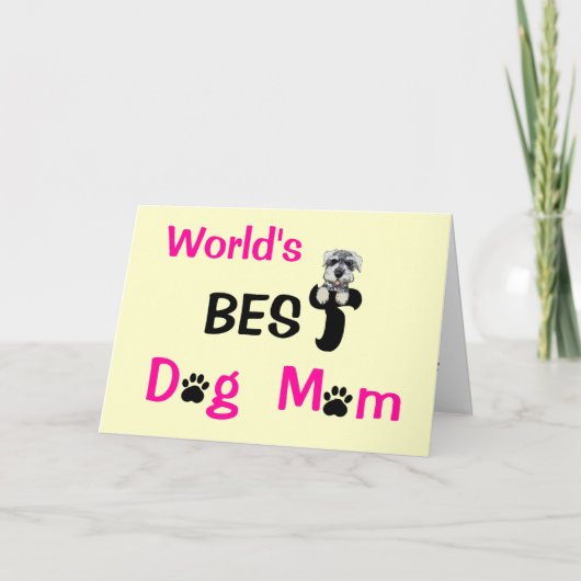 Het beste Mamma van de Hond Kaart (Voorkant)