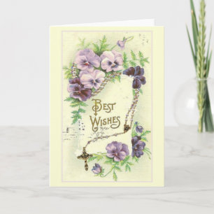 Het beste met lavendel violen rozenkrans kaart