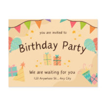 Het beste model voor de verjaardagsuitnodiging 