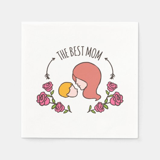 Het beste Moederdag van mama is leuk | Napkin Servetten (Voorkant)