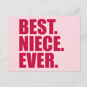 Het beste. Nichtje. Ooit. (roze) Briefkaart