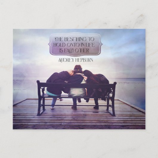 Het beste om vast te houden in het leven briefkaart (Voorkant)