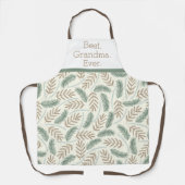 Het beste. Oma. Ooit. Neutraal winterbotanisch Schort (Voorkant)