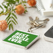Het beste. Oom. Ooit. (groen) Sleutelhanger (Zijkant)