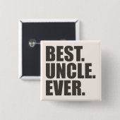 Het beste. Oom. Ooit. Vierkante Button 5,1 Cm (Voorkant /achterkant)