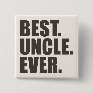 Het beste. Oom. Ooit. Vierkante Button 5,1 Cm