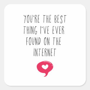 Het beste op internet Online Dating Gift Vierkante Sticker