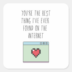 Het beste op internet Onlinedatering Vierkante Sticker