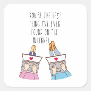 Het beste op internet Onlinedatering Vierkante Sticker