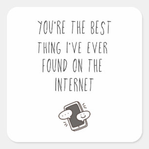 Het beste op internet Onlinedatering Vierkante Sticker