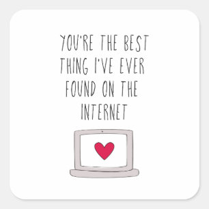 Het beste op internet   Onlinedatering Vierkante Sticker