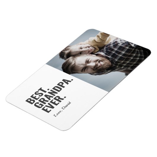 Het beste. Opa. Ooit. Vaderdag Foto Magneet (Linkerzijde)