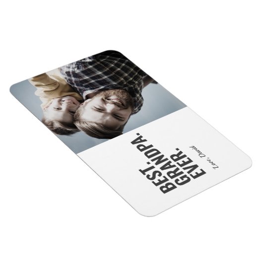 Het beste. Opa. Ooit. Vaderdag Foto Magneet (Rechterzijde)