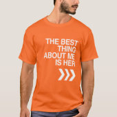 HET BESTE OVER MIJ IS HAAR - WITTE -.png T-shirt (Voorkant)