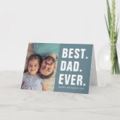 Het beste. Papa. Ooit. Vaderdag-fotokaart Kaart (Voorkant)