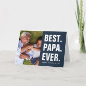 Het beste. Papa. Ooit. Vaderdag-fotokaart Kaart (Voorkant)