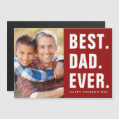 Het beste. Papa. Ooit. Vaderdag Magnetische fotoka (Voorkant / Achterkant)