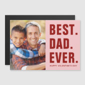 Het beste. Papa. Ooit. Valentijnsdag-fotokaart Mag (Voorkant / Achterkant)