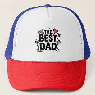 Het beste papa tekstontwerp trucker pet