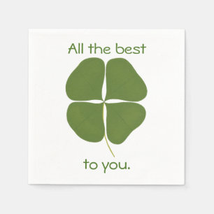 Het beste, Shamrock Four Leaf Clover Napkins Servet