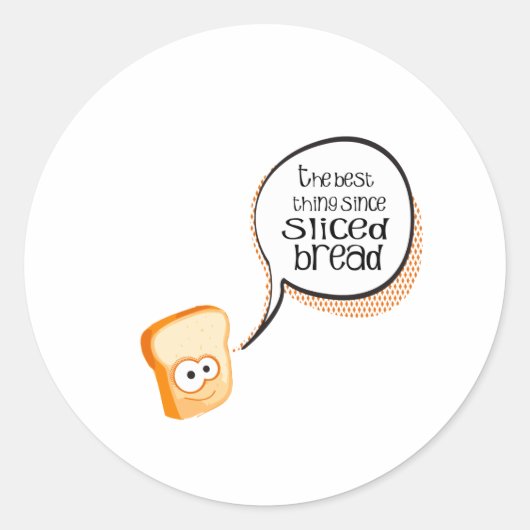 Het beste sinds gespleten brood ronde sticker (Voorkant)
