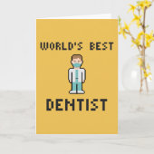 Het beste tandarts Wenskaart ter wereld Kaart (Gele Bloem)