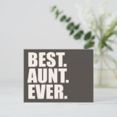 Het beste. Tante. Ooit. Briefkaart (Staand voorkant)