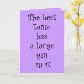 Het beste tonicum heeft een grote jenever daarin - kaart (Gele Bloem)