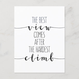 Het beste Uitzicht komt na de moeilijkste klim Briefkaart
