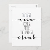 Het beste uitzicht komt na de zwaarste klim briefkaart (Voorkant / Achterkant)