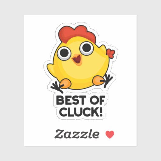 Het beste van Cluck Funny Chicken Pun Sticker (Vel)