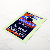 Het beste van geluk: Moge je elke uitdaging overwi Folie Feestdagenkaart (Gedraaid)