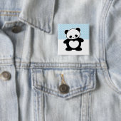 Het beste van vandaag! Kawaii panda Vierkante Button 5,1 Cm (In situ)