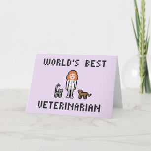 Het beste Vrouw Veterinair Wenskaart ter wereld Kaart