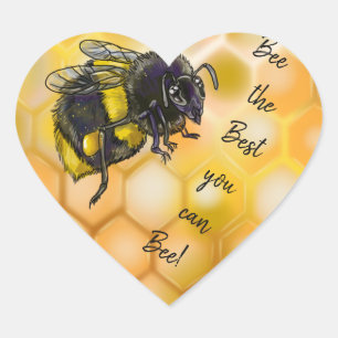 Het beste wat je kunt zijn Bumblebee Hart Sticker