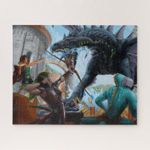 Het bestrijden van de zwarte draak Puzzle 520 pc's Legpuzzel